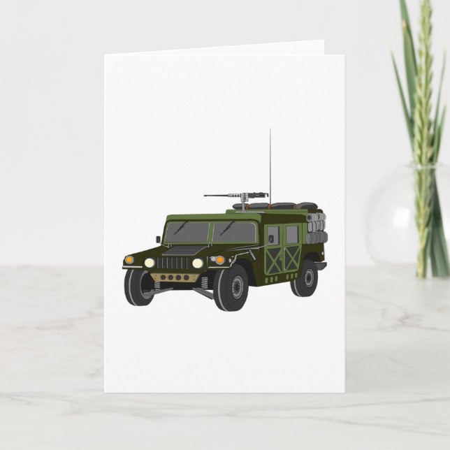 Militära Hummerhälsningkort Kort (Framsida)