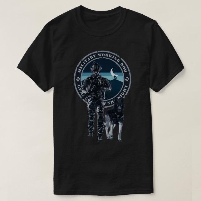 Militära hund och MWD-hanterare T Shirt (Design framsida)