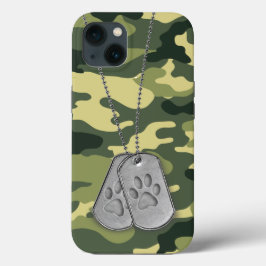 Militära Hundbrickor med Tass avtryck på Camo