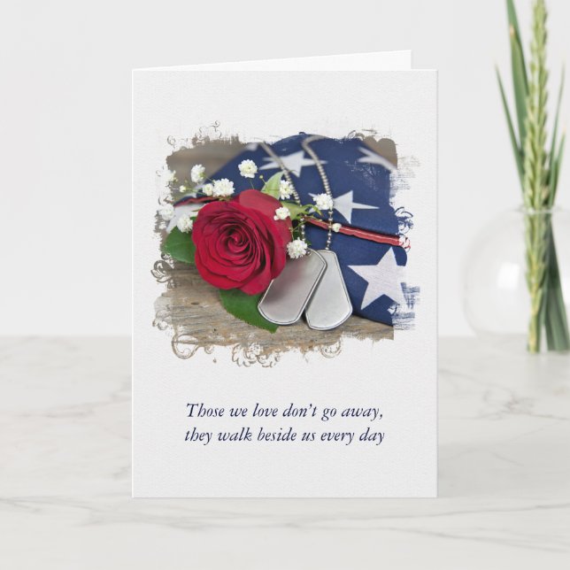 Militära Hundbrickor och Ro-sympati Kort (Framsida)