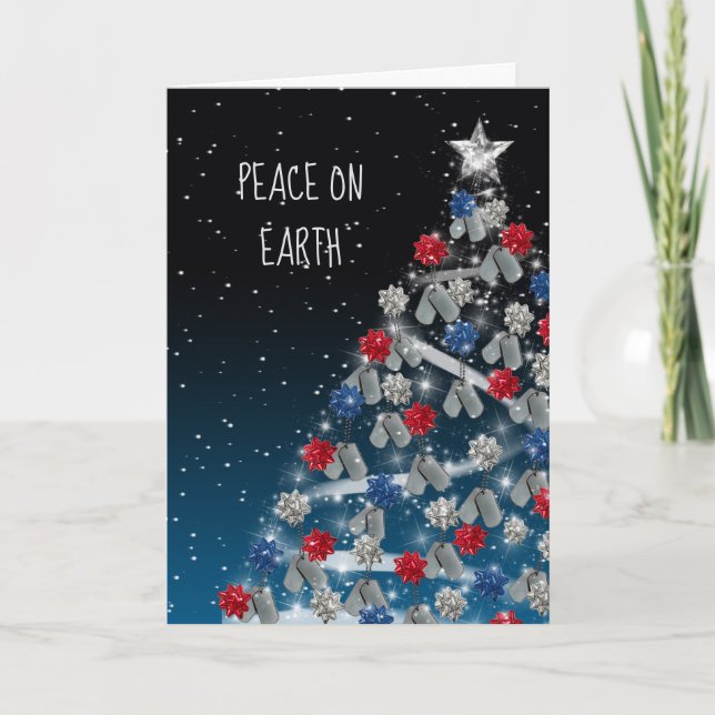 Militära Hundbrickorna Julgran Helgkort (Framsida)