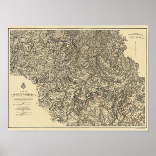 Militära insatser i Atlanta Kampanj 3 Poster (Framsidan)