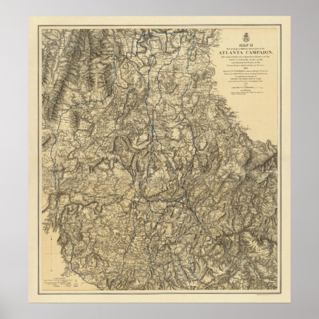 Militära insatser i Atlanta Kampanj Poster (Framsidan)