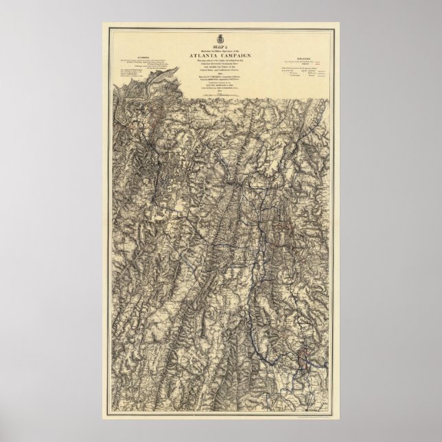Militära insatser i Atlanta Kampanj Poster (Framsidan)