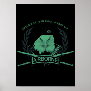 Militära insignier för luftburna trupper i stil poster
