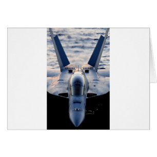 Militära jet hälsningskort