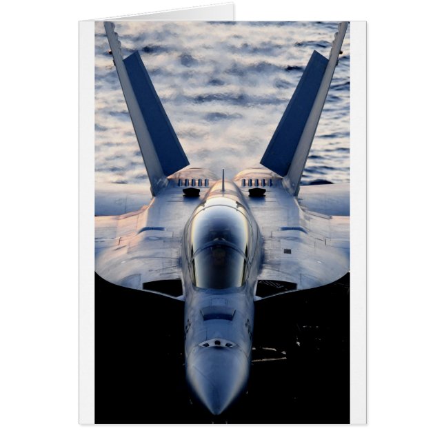Militära jet hälsningskort (Framsidan)