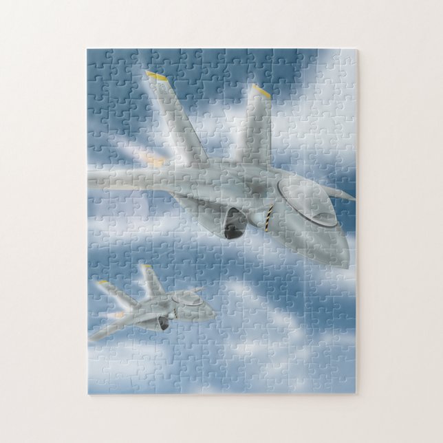 Militära jetflygplan pussel (Vertikal)