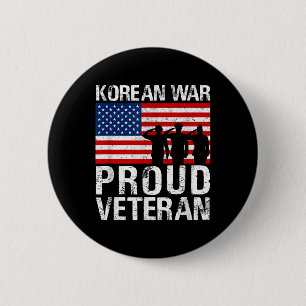 Militära Manar Women Proud Koreanska Krig Veteran Knapp