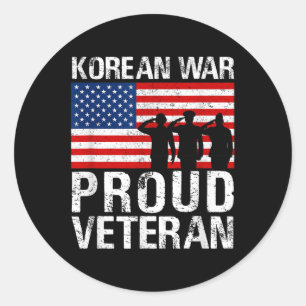Militära Manar Women Proud Koreanska Krig Veteran Runt Klistermärke