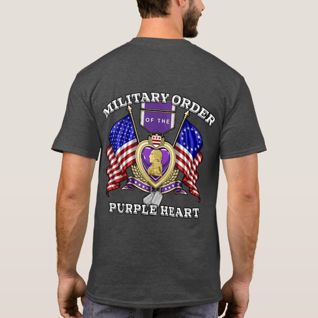 Militära orden för Purple Heart T Shirt (Baksida)