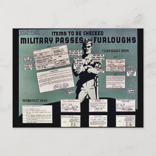 Militära pass och ugnar vykort