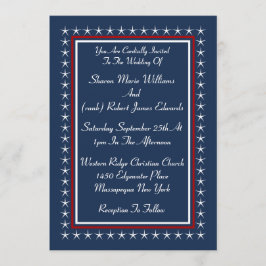 Militära patriotiska bröllopsinbjudningar inbjudningar