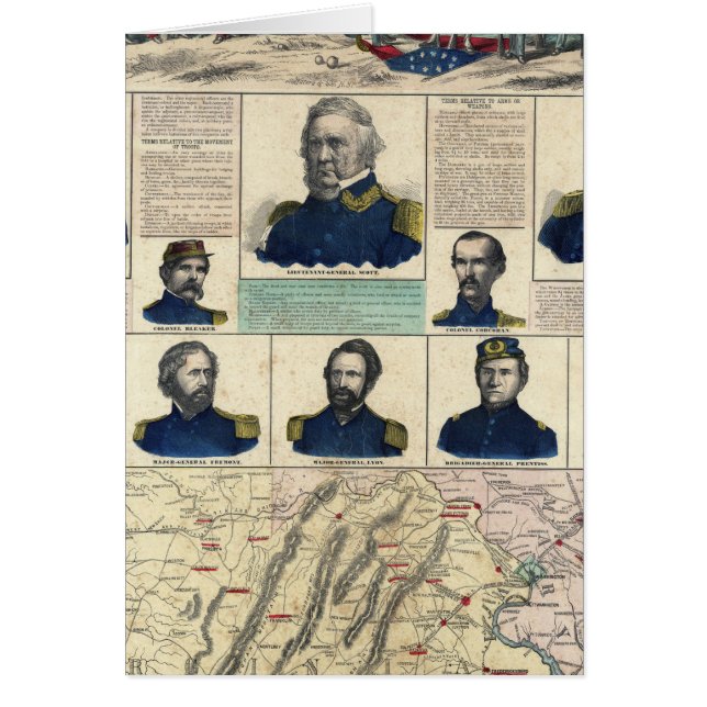 Militära Porträtt Hälsningskort (Framsidan)
