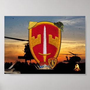 Militära rådgivare MACV Vietnam Nam Krig Patch Poster