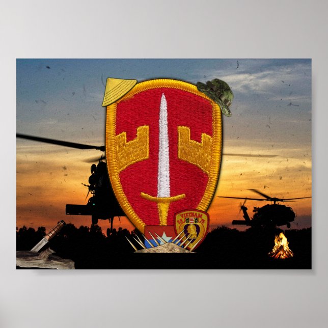 Militära rådgivare MACV Vietnam Nam Krig Patch Poster (Framsidan)