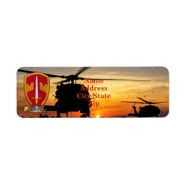 Militära rådgivare vid MACV Vietnam krig patch Returadress Etikett (Framsidan)