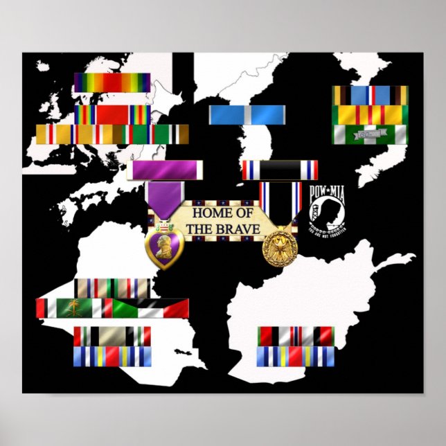 Militära Rosett band Poster (Framsidan)