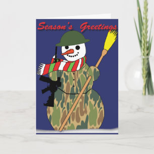 Militära Snögubbe Helgkort