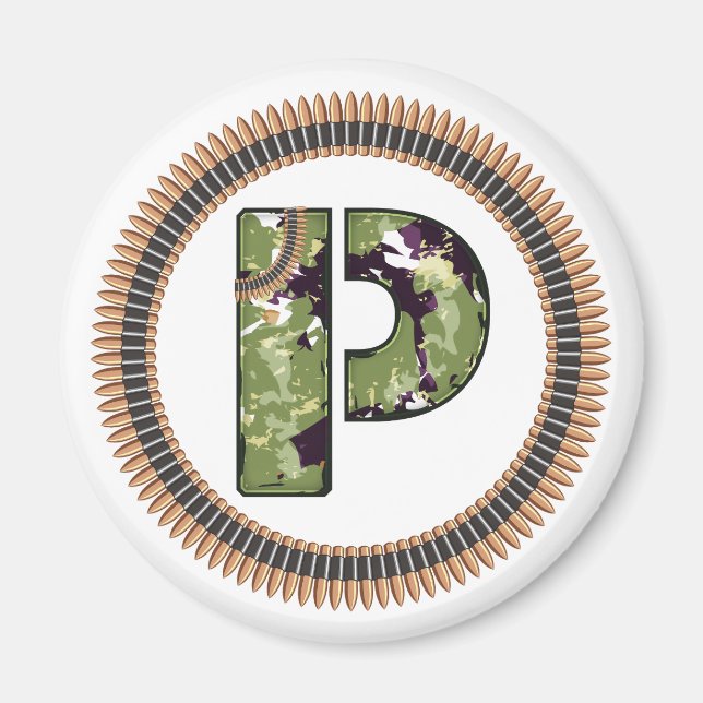 Militära Stil Brev under P Magnet (Framsidan)