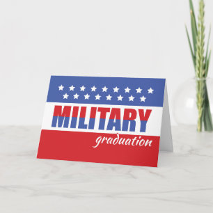 Militära Studenten-Grattisar med stjärnor Kort