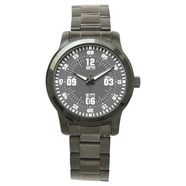 Militära taktiska operationer stil svart armbandsur (Framsida)