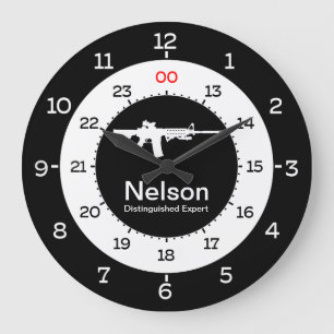 MILITÄRA TIME - 12-TIMMEN FORMATERAR STOR KLOCKA