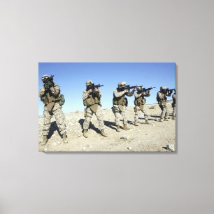 Militära Transistion gruppmedlemmar Canvastryck