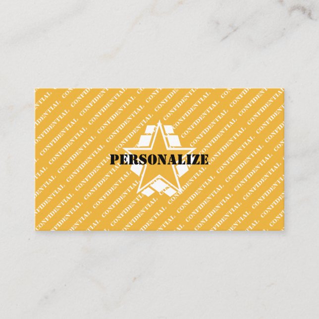 Militära väpnade styrkor Rekryterare Confidential  Visitkort (Framsida)