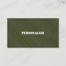 Militära väpnade styrkor Rekryterare GI Army Grönt Visitkort