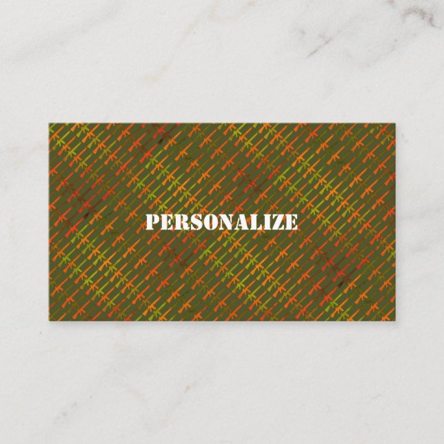 Militära väpnade styrkors Grönt Vivid Visitkort (Framsida)