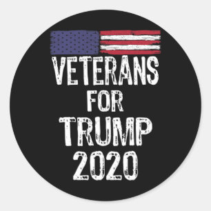 Militära veteraner för trumman 2020 Valet Anti Joe Runt Klistermärke