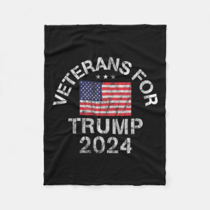 Militära veteraner för trump 2024 fleecefilt