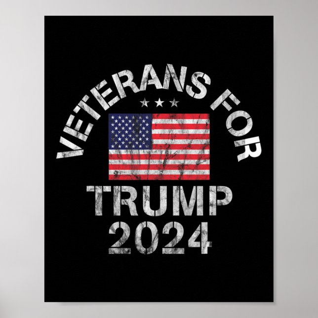 Militära veteraner för trump 2024 poster (Framsidan)