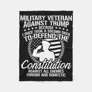 Militära veteraner mot Trump 2020 USA-valet Fleecefilt