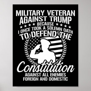 Militära veteraner mot Trump 2020 USA-valet Poster
