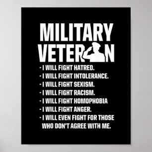 Militära veteraner mot Trump kämpar USA-val Poster
