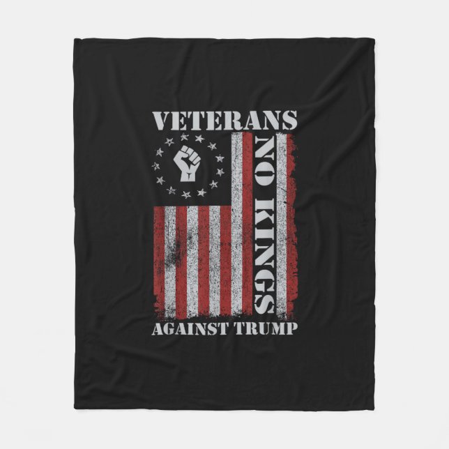 Militära veteraner protesterar flagg patriotisk fr fleecefilt (Framsidan)