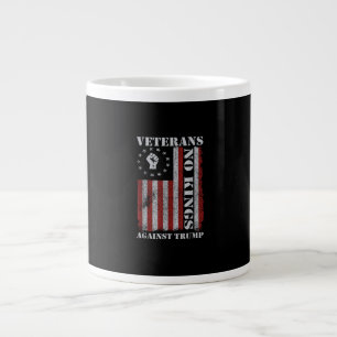 Militära veteraner protesterar flagg patriotisk fr jumbo mugg