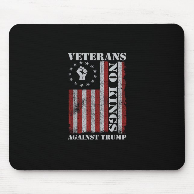 Militära veteraner protesterar flagg patriotisk fr musmatta (Framsidan)