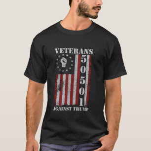 Militära veteraner protesterar USA-flagga No Kings T Shirt
