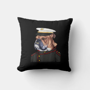 Militärarmén Bulldog Armé Armed Hund Pappa Mamma G Kudde