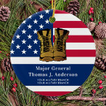Militärarméns Personlig Förenta staterna Amerikans Julgransprydnad Keramik<br><div class="desc">Inledning av vår patriotiska designad för prydnadsföremål, särskilt för militär personal, veteraner och deras familjer. Detta vackra prydnadsföremål präglar det amerikanska Flagga och USA flagga, liksom även stridande stövlar i guld, och symboliserar det mod och den hängivenhet som de modiga soldater som tjänstgjorde i land har visat. För att göra...</div>