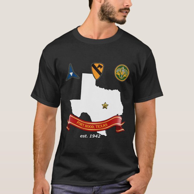 Militärbas i Huvan fort - armépost i Killeen T Shirt (Framsida)