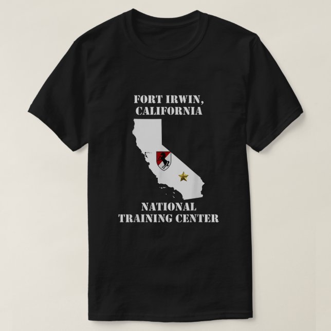 Militärbasarméposten fort Irwin i Kalifornien T Shirt (Design framsida)