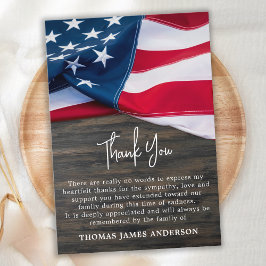Militärbegravning Patriotic American Flagga Memori Tack Kort