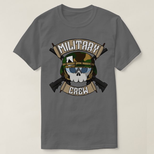 Militärbesättning Jolly pirat T Shirt (Design framsida)