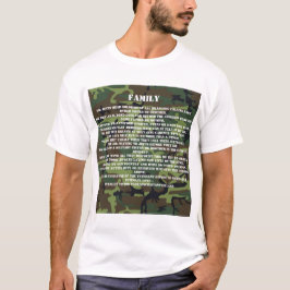 Militärbroderns och Systerens dikt som kallas fami T Shirt