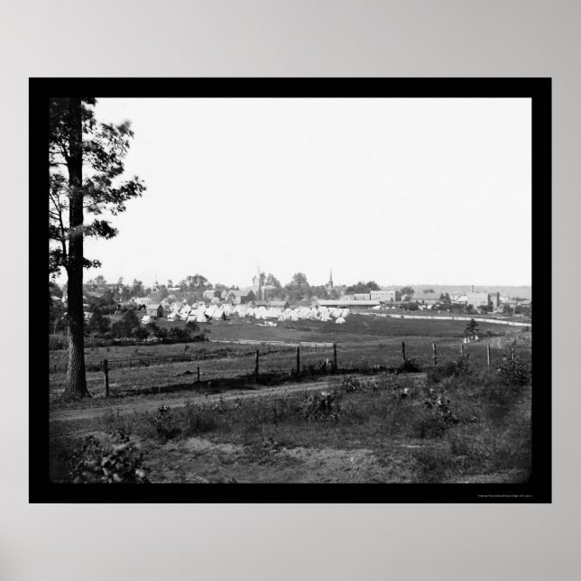 Militärcampment nära Culpeper, VA 1863 Poster (Framsidan)