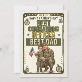 Militärens fadersdag Bästa befälhavare Kort